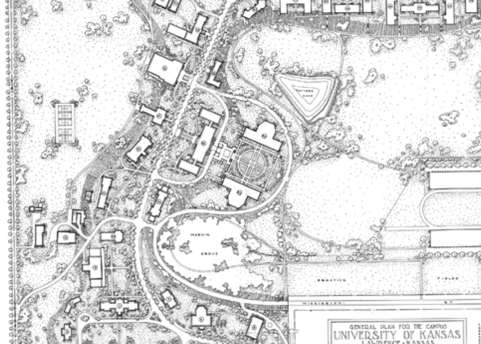 Archive map of 1928 campus